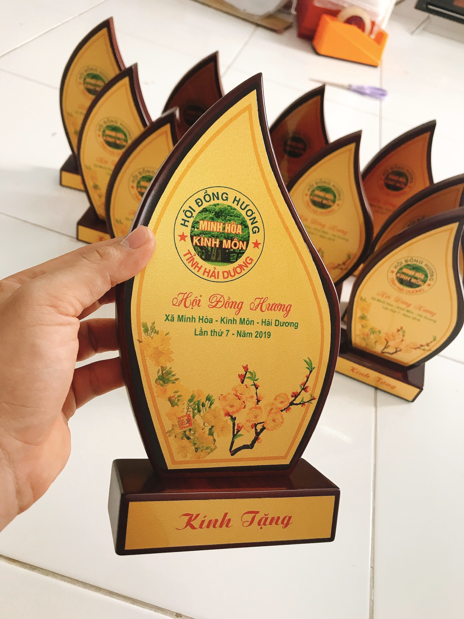 Kỷ Niệm Chương gỗ chiếc lá