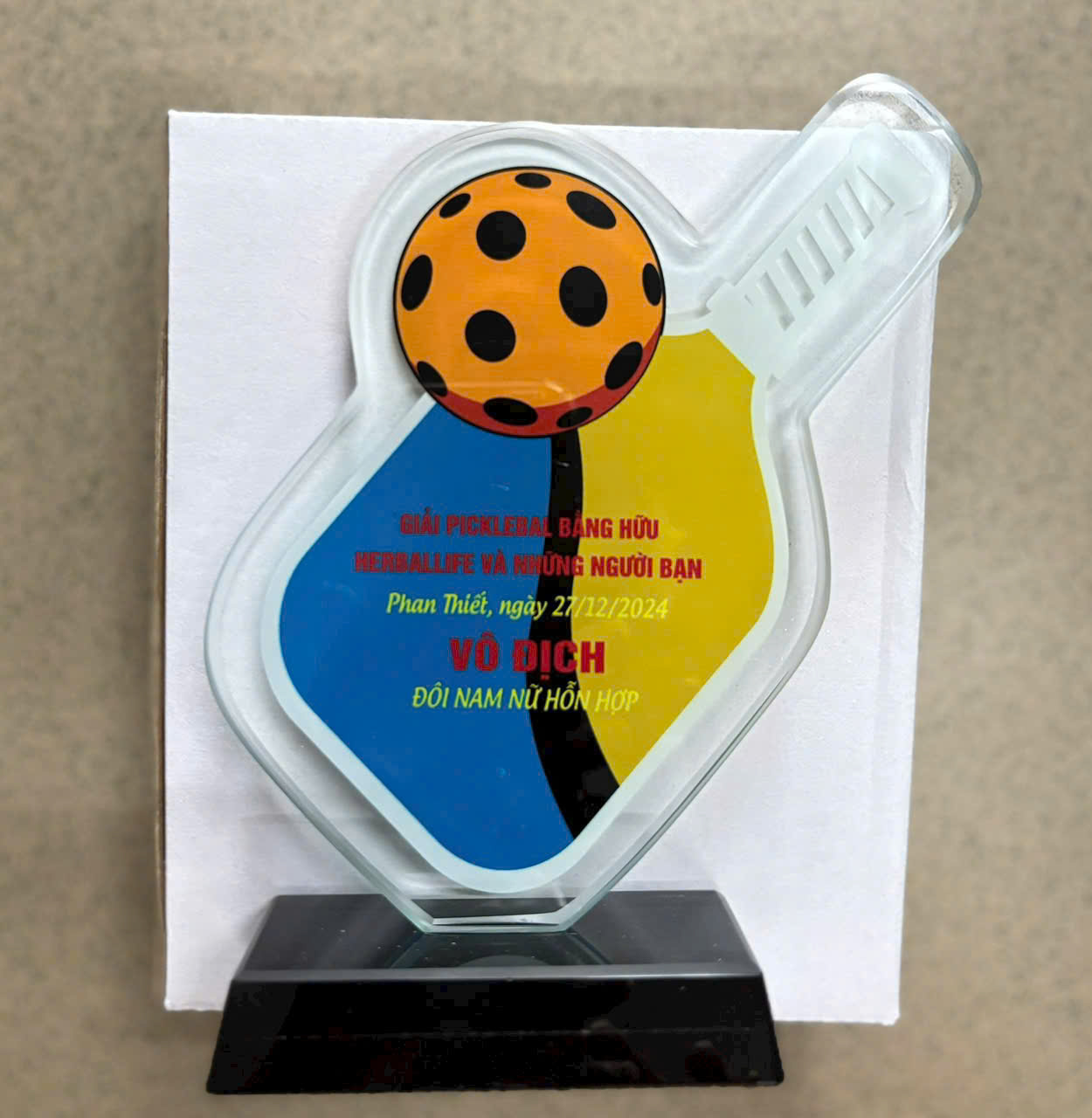 Cúp Thủy Tinh Pickleball